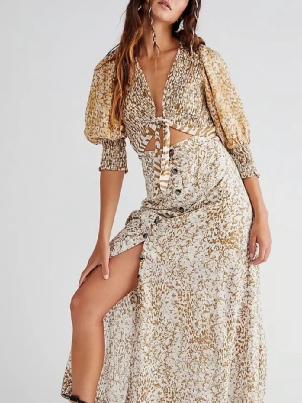 Free People Women String Of Hearts Maxi dress. XS